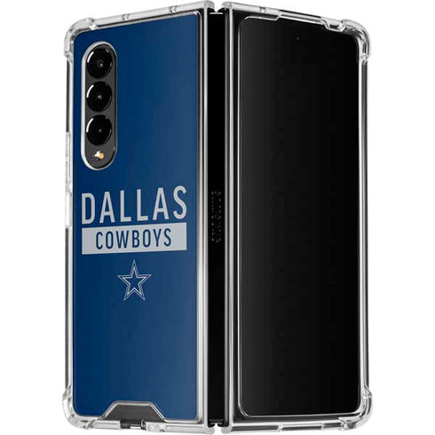 NFL Dallas Cowboys Blue Performance Series Galaxy Z Fold4 5G Clear Case